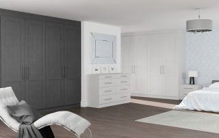 Matfen Light Grey Oak and Graphite Oak Fitted bedroom