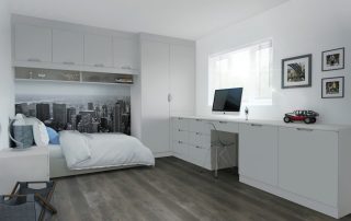 Scoop Matt Light Grey Fitted Bedroom